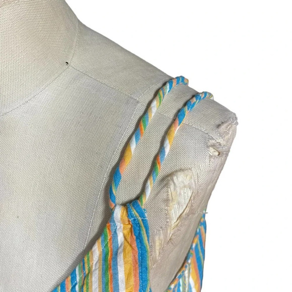 Roller Rabbit Seersucker Lindy Dress Rainbow Stripe Size Medium - Picture 5 of 11